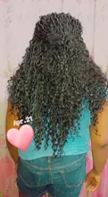 Pelucas sintéticas de X-TRESS para mujeres negras, postizo de pelo sintético liso con mezcla de rizos, ombré color marrón, ganchillo, peluca con trenzas