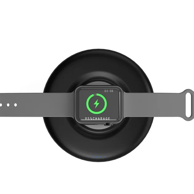 Беспроводное зарядное устройство 2 в 1 для iwatch и iPhone(Черный