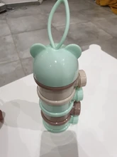 Caja portátil de almacenamiento de alimentos para bebés, recipiente para aperitivos ZXH con diseño de oso de 3 / 4 capas, para cereales esenciales, leche en polvo