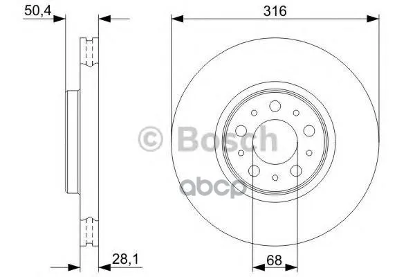 Тормозной Диск 0986479322 Bosch арт. 0986479322