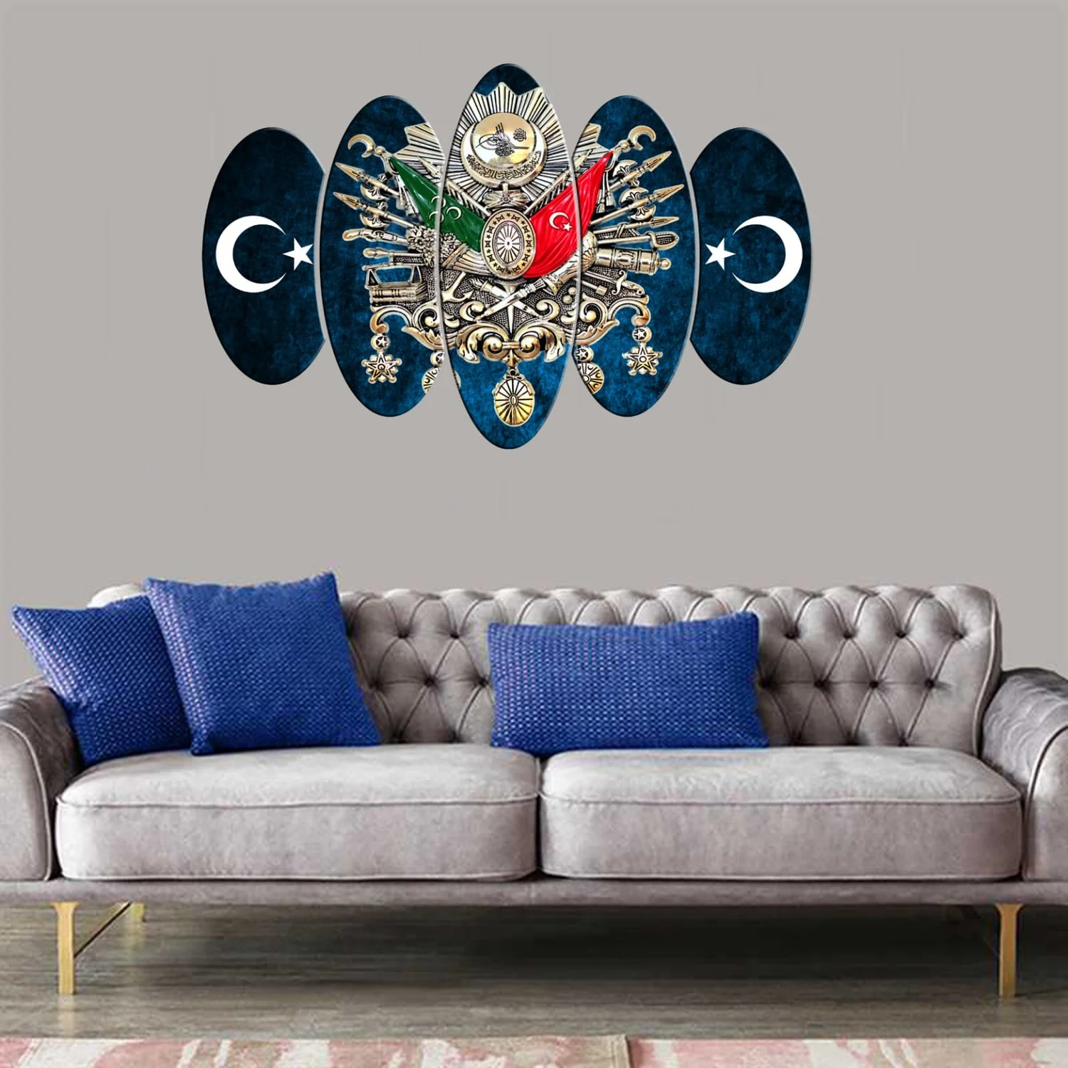 The Coat Of Arms of the Ottoman Empire 5 Piece Mdf Table