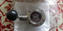 Válvula sanitaria de acero inoxidable SS304 de 2 pulgadas, 51mm, virola de triple abrazadera OD de 64mm, válvula casera, producto de cerveza