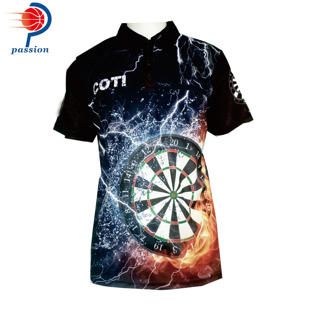 Custom Sublimated Printing Men Dart Shirts Trainning & Exercise Polo