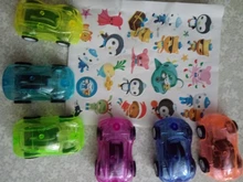 Mini vehículo extraíble de dibujos animados para niños, juguetes de fiesta de cumpleaños para niños, modelo educativo divertido de plástico, juguete para regalo, 1 ud.