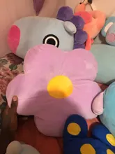 Encantadora 40cm coloridos flor almohada de felpa de juguete de dibujo de planta de silla para muñecas cojín sofá niños amantes regalos de cumpleaños