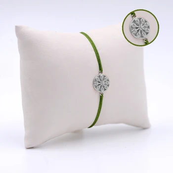 

Handmade Green Women Silver Bangle Skybco0260