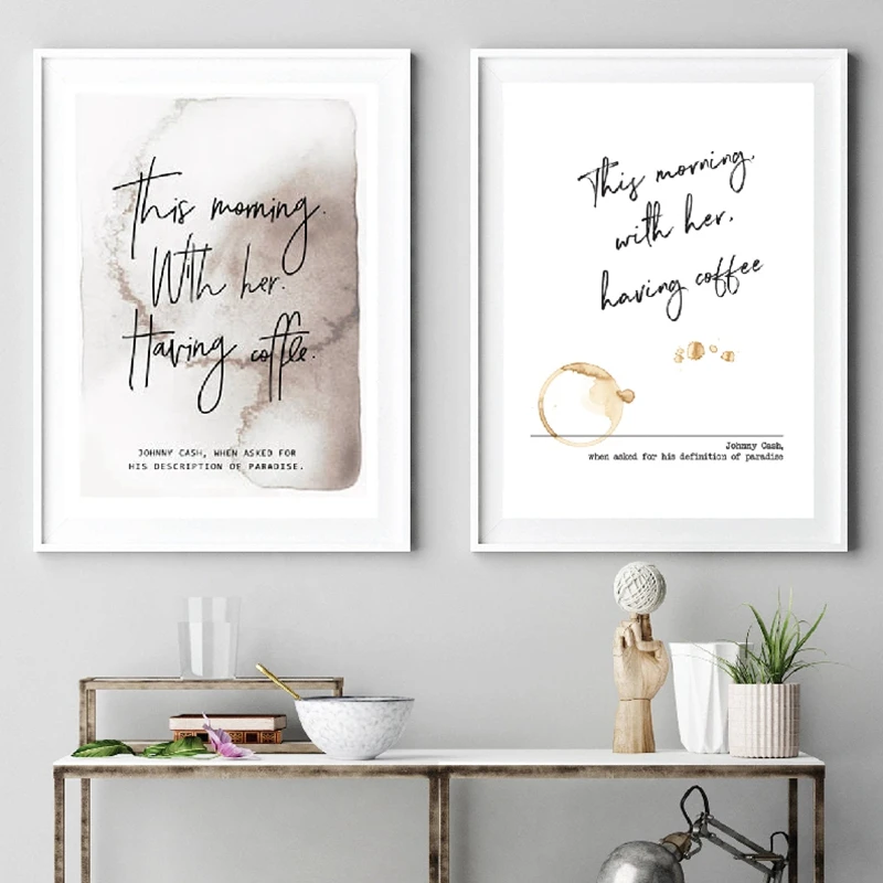 Coffee Quote Canvas Art Print Coffee Shop Decor