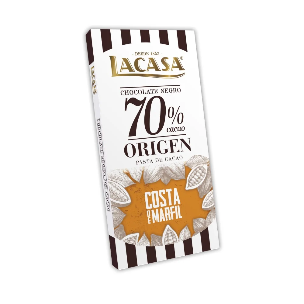 Tablet 70% cocoa origin Ivory Coast · 90g. afbeelding