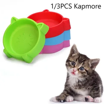 

1/3PCS Pet Bowl Creative Portable Plastic Cute Cat Face Multipurpose Cat Bowl Dog Bowl Water Food Feeder Dish Pet Accessories