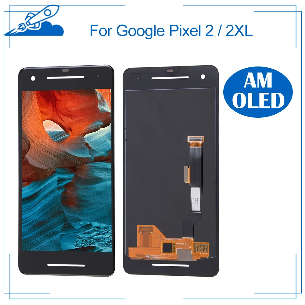 100% OEM ЖК-дисплей для Google Pixel 2 2XL сенсорный экран дигитайзер в сборе запасные части |