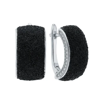 

Silver earrings with glitter and cubic zirconia sunlight sample 925