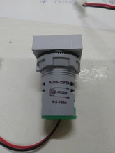 Amperímetro Digital de 22MM y 0-100A, medidor de corriente/indicador de voltaje, luz Led de señal cuadrada