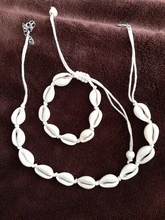 Gargantilla de concha Natural con cadena de cuerda para mujer, Collar, gargantilla de conchas marinas, Collar de verano, novedad