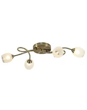 

LED ceiling lamp. Candlestick. Metal and lampshades crystal. Color leather and white crystal. LED light and G9 Ref. MX2246/4 AB