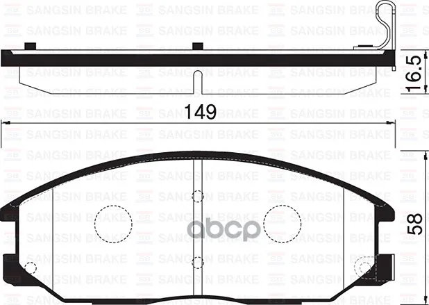 Колодки Тормозные Hyundai H-1/Santa Fe/Trajet/Ssangyong Rexton 01- Передние Sangsin Brake Sp1171 Sangsin brake арт. SP1171