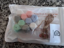 Mabomasticar-Cuentas de dentición hexagonales de 17mm, 10 Uds., grado alimenticio, sin BPA, cuentas de silicona suave, mordedores de bebé, joyería para chupete