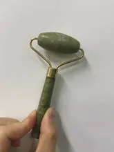 Rodillo masajeador Facial Gua sha para mujer, rodillo masajeador Facial de piedra de Jade Natural para cuello, herramientas adelgazantes de belleza de elevación fina