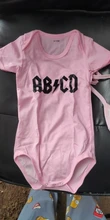 Ropa infantil con estampado de letras ABCD, Pelele de Rock Acdc para recién nacidos, niño y niña, trajes