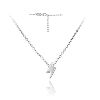 

Choker Sterling silver chain 925m 42cm. Lightning Rhodium lisa woman [AC1489]