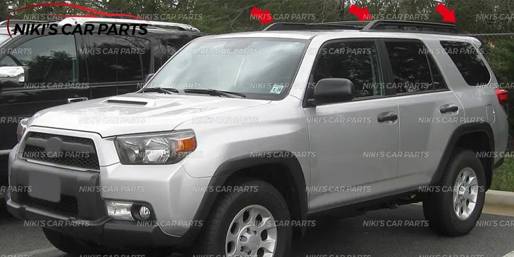 Боковые накладки на рейлинги для Toyota 4runner 2010- на крышу рельсы пластиковая формовка из АБС 1 комплект/4 шт отделка украшение Тюнинг Автомобиля
