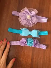 3 unids/set elástico flor diadema para bebé niñas accesorios para el pelo de bebé lazos para chicas de Nylon turbante Skinny elástico cinta para el pelo de goma