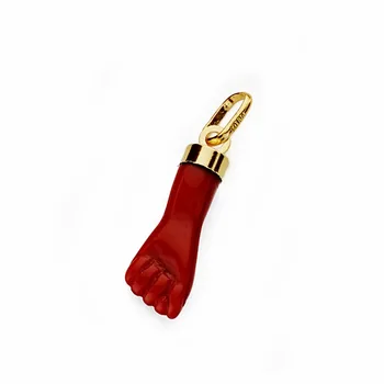 

18k gold pendant hand fist higa Network 19mm. [AA1825]