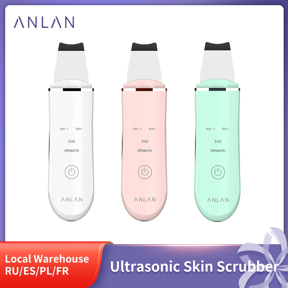 ANLAN Ultrasonic Skin Scrubber Deep Face Cleaning Machine Peeling Shovel Facial Pore Cleaner Face Skin Scrubber Lift Machine 1