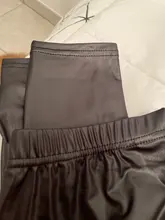 Fitness Leggings Push-Up-Light Faux-Leather Black Sexy High-Waist Plus-Size Women Casual