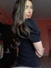 GEMMA-Peluca de cabello sintético largo ondulado Natural para mujer, pelo falso resistente al calor, negro, marrón, Rubio, rojo, resaltado, Cosplay