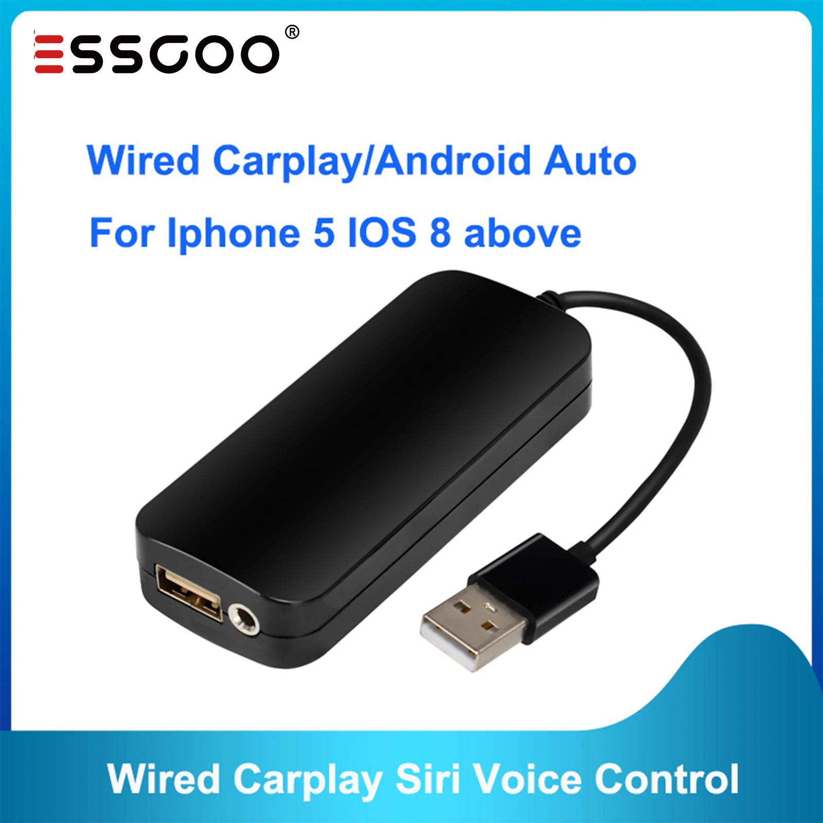 ESSGOO проводной Carplay/Android Авто Радио экран Smart Link для Iphone 5 IOS 8 выше Siri Голосовое