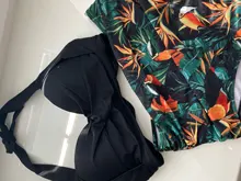 Bikini Bodysuit Biquini Swimwear Women Sexy HALTER High-Waist Plus-Size Summer XXL