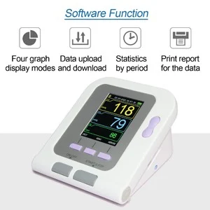 Contec CE Digital Blood Pressure Monitor Contec08A+ Adult SPO2 Sensor 4 CuffS &software(Download Online)