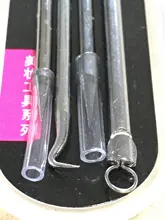 Agujas de acero inoxidable para eliminación de acné, herramientas para quitar espinillas y espinillas, cuidado de la piel Facial, limpiador de poros faciales, 4 Uds.