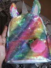 Unicornio lentejuelas ChildrenS mochila de dibujos animados lindo viaje mochilas para niños bolsas para la escuela mochila para chicas adolescentes