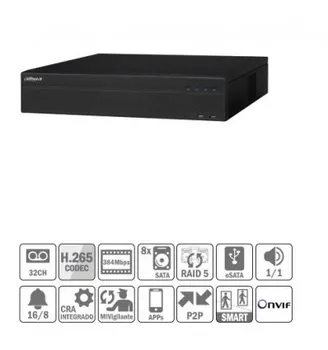 

NVR 32ch 384Mbps 4K H265 2 xhdmi 8HDD RAID5 E/S NVR608-32-4KS2