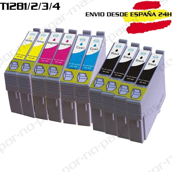 10x T1281 T1282 T1283 T1284 T1285 чернильные картриджи для принтера EPSON STYLUS SX125 SX130 SX420W SX425W SX235W