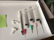 Jeringas con 4 Uds., 14G-25G, puntas de aguja romas y tapas para jeringa de dispensación Industrial, 4 Uds.