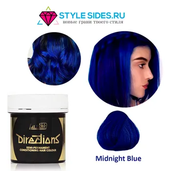 

Hair dye directions midnight blue (dark blue) 88 ml.