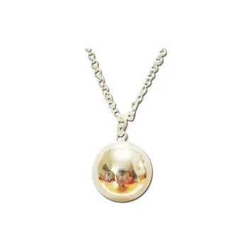 

Silver plated Angel caller, 20mm, sound ball, 1 piece, chain links, organza bag, jewelry