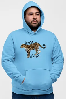

Angemiel Wear Wild Side Leopard Blue Men 'S Hooded Sweatshirt