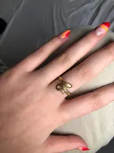 Womens Rings Jewelry Geometry Punk Open-Finger Stainless-Steel Gold-Color