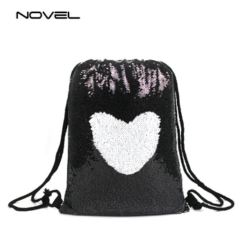 

Fashionable Blank Sublimation Magic Sequin Drawstring Backpack