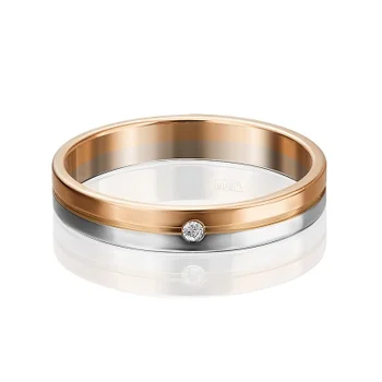 

Yuz platinum ring with cubic zirconia from combined gold