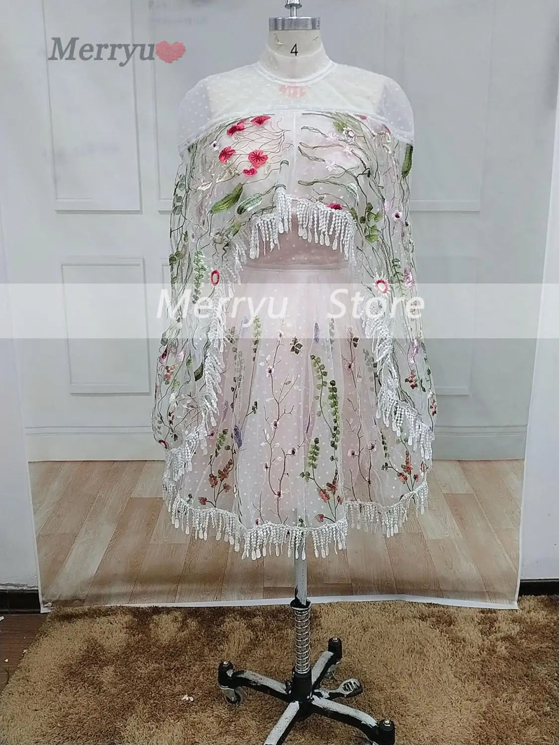 

Short Ruffle Lace Homecoming Dress Embroidery Luxury Lace Prom Dresses Knee-Length Formal Evening Party Dress