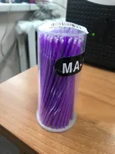 Juego de pinceles desechables para extensión de pestañas, kit de 100 unidades de cepillos para extensión de pestañas, microcepillos de hisopo, herramientas individuales de eliminación de pestañas, aplicadores