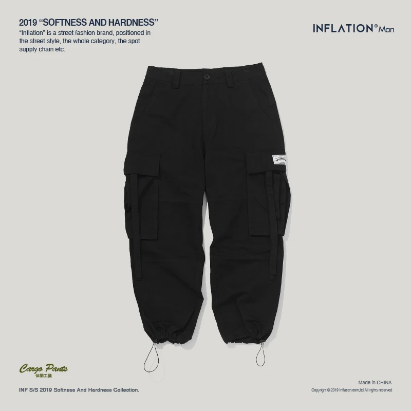 Новинка, мужские черные брюки, мужские облегающие брюки, уличная одежда, хип-хоп, с завязками на лодыжке, японские повседневные штаны, 9302S