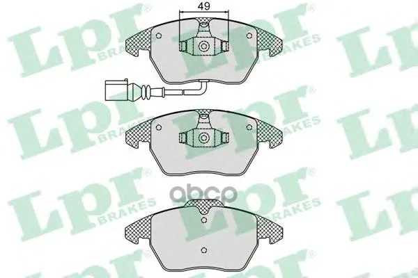 Колодки Тормозные Audi A3/Volkswagen G5/Passat 06/Touran 0306/Caddy 04 Пер. Lpr 05p866 Lpr арт. 05P866