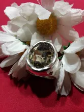 Anslow de joyería de moda de calidad superior Retro Oval grande anillo de dedo de cristal para las mujeres parejas de mujeres regalo de día de San Valentín LOW0041AR