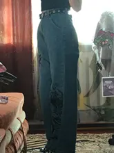 SHENGPALAE-pantalones vaqueros de pierna ancha para mujer, Jeans holgados informales con estampado de Hip-hop para verano, 2021