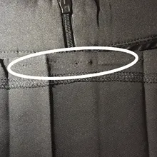 Wide Leg-Trousers Fit-Pants Pleated Spring Autumn Split Black High-Elastic Women Fashion